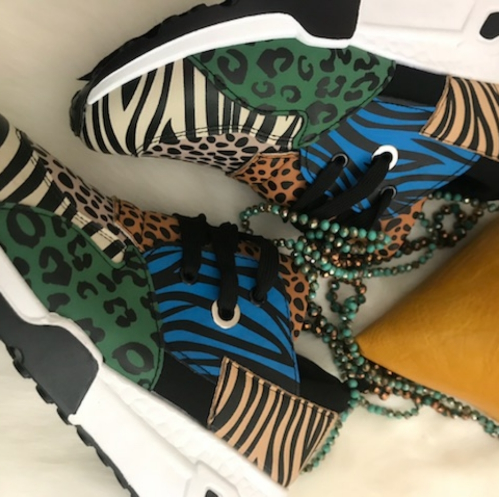 Animal Print Chunky Sneakers